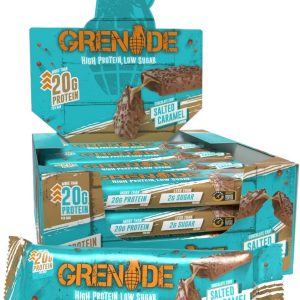 🔥🔥Our Best Seller is Back（All 5 boxes are back in stock!）Just £1.99 !🔥🔥Grenade High Protein. Low Sugar Bar - Chocolate Chip Salted Caramel. 12 x 60 g